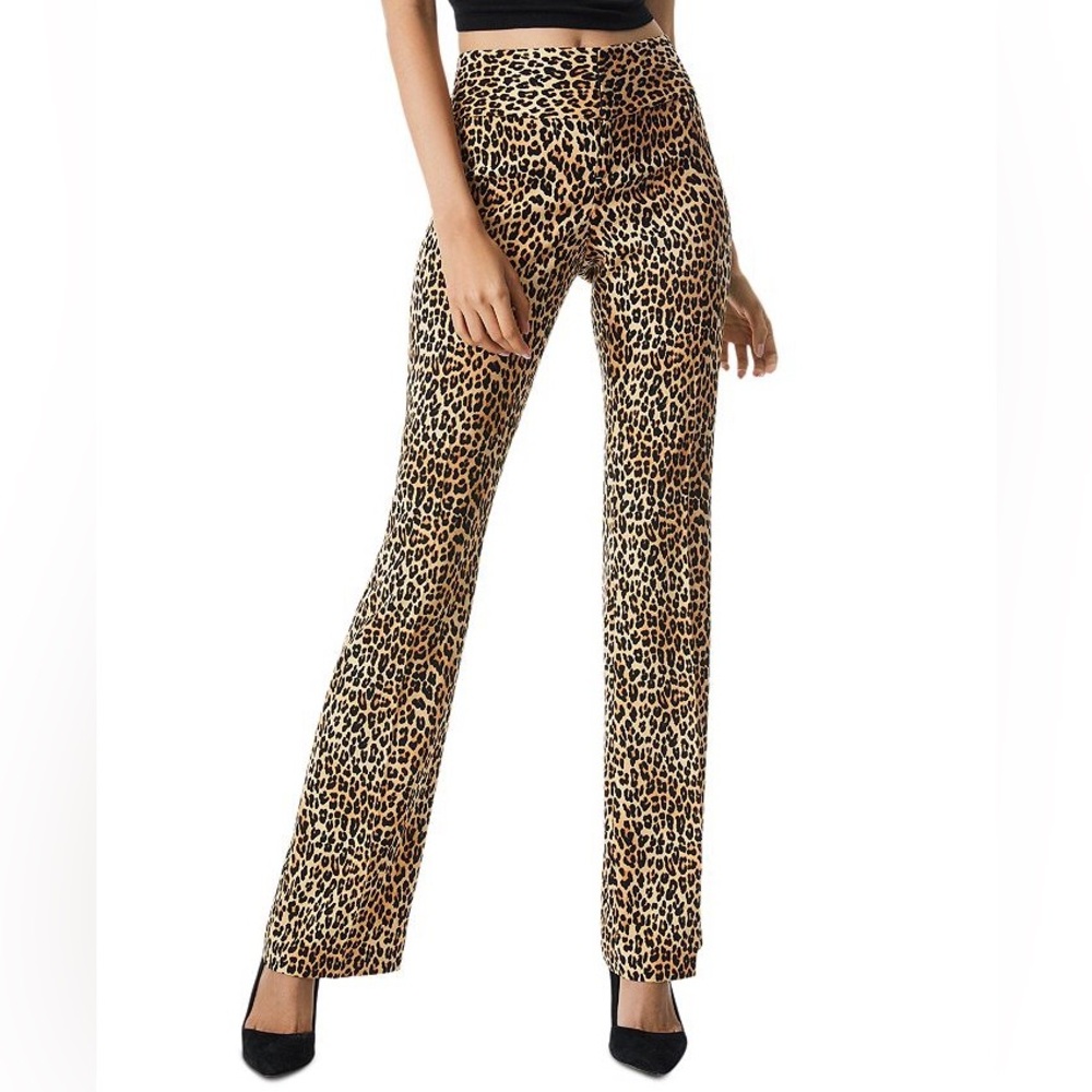 NWOT Alice + Olivia Leopard Print Bootcut Flare Pants - Sz 2